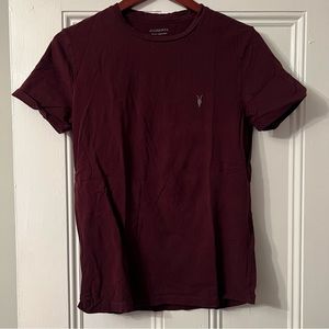 All Saints burgundy t-shirt